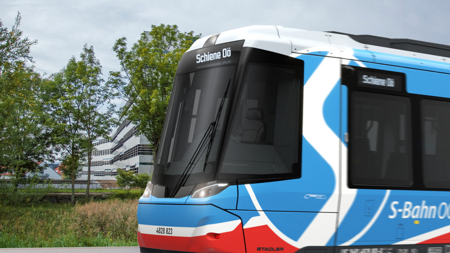 Regional-Stadtbahn Linz Frontalansicht
